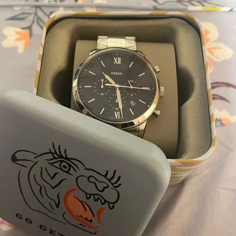 Fossil Neutra Stainless Steel Blue Dial Men's Watch- FS5792